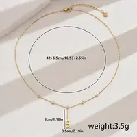 Stainless Steel Pave Cubic Zirconia Oval Pendant Necklaces