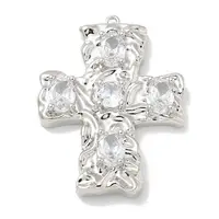 Rack Plating Brass Micro Pave Cubic Zirconia Pendants