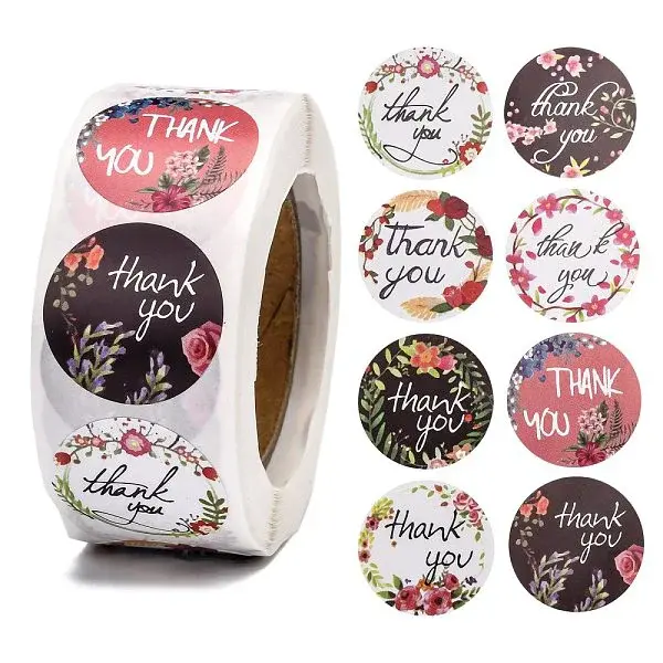 1 Inch Thank You Theme Self-Adhesive Paper Stickers