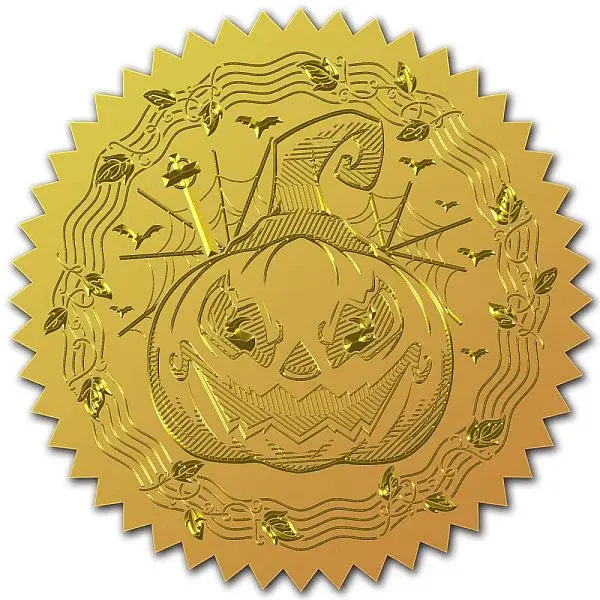 Self Adhesive Gold Foil Embossed Stickers