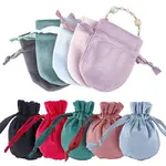 10 Pcs 10 Colors Velvet Jewelry Pouches Bags
