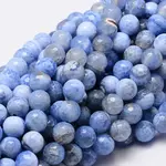 Dyed Natural Fire Crackle Agate Faceted Round Beads Strands