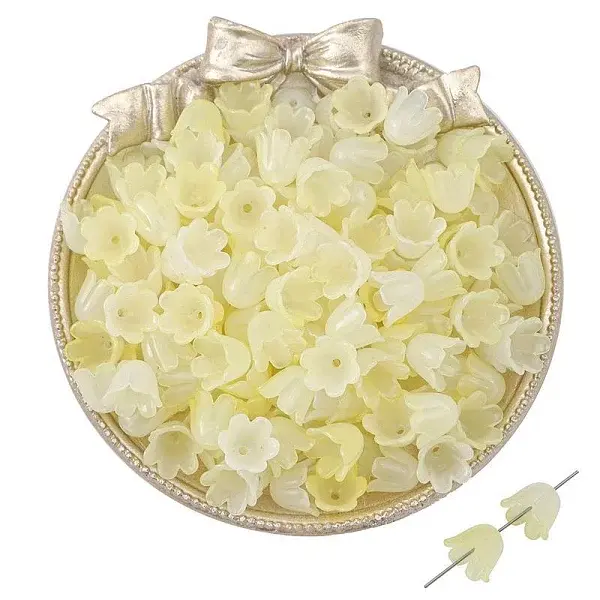 100Pcs Acrylic Bead Caps