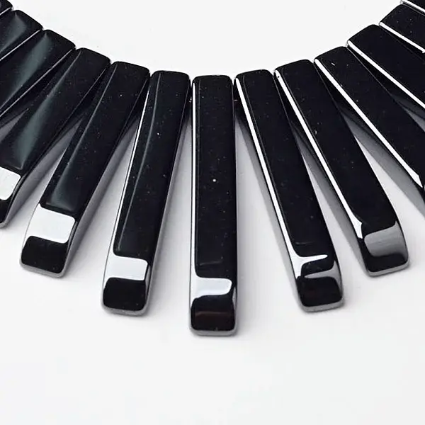 Grade AAA Non-magnetic Synthetic Hematite Rectangle Beads