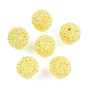 AB-Color Resin Rhinestone Beads