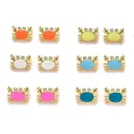 Real 18K Gold Plated Brass Micro Pave Clear Cubic Zirconia Charms