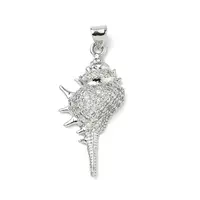 Brass Micro Pave Cubic Zirconia Pendants