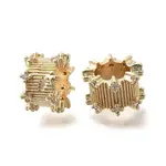 Brass Micro Pave Clear Cubic Zirconia Beads