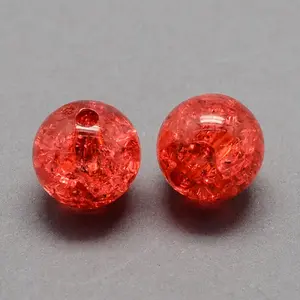 Transparent Crackle Acrylic Beads