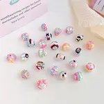 Opaque Acrylic Beads with Enamel