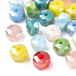 Opaque Electroplate Glass Beads Strands