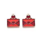 Valentine's Day Theme Alloy Enamel Pendants