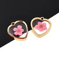 304 Stainless Steel Epoxy Resin Pendants