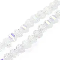 Electroplate Transparent Glass Beads Strands