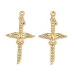 Brass Micro Pave Cubic Zirconia Pendants