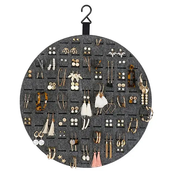 Wall-mounted Felt Cloth Jewelry Storage Rack