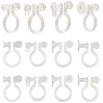 200Pcs 4 Style Plastic Clip-on Earring Findings