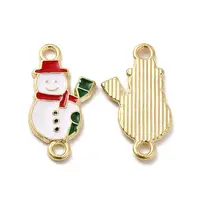 Christmas Theme Alloy Enamel Connector Charms