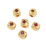 Brass Micro Pave Cubic Zirconial Beads