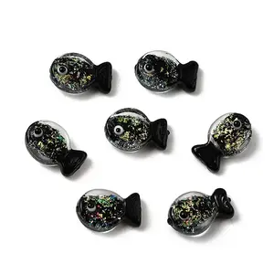 Handmade Foil Lampwork Fish Beads