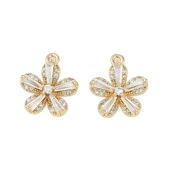 Rack Plating Brass Micro Pave Cubic Zirconia Pendants