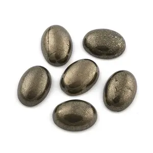 Oval Natural Pyrite Cabochons