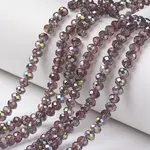 Electroplate Transparent Glass Beads Strands