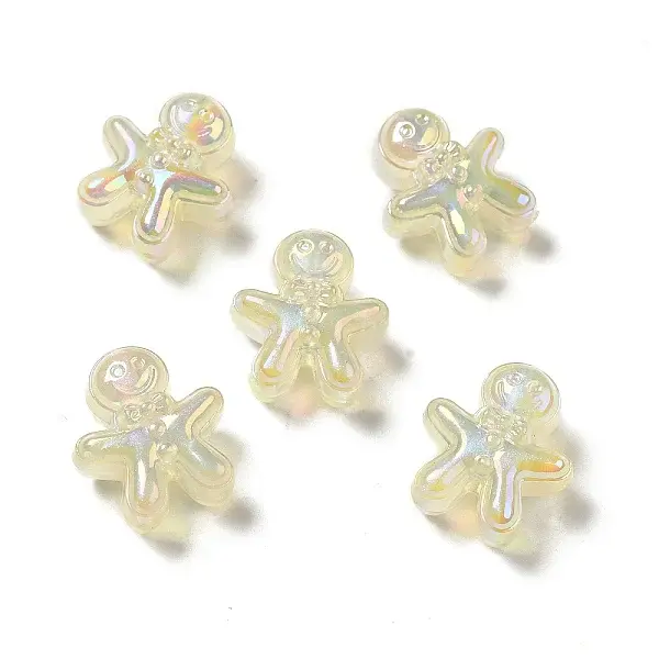 UV Plating Rainbow Iridescent Acrylic Beads