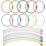 20Pcs 10 Colors Baking Paint Stainless Steel Cable Wire Keychain