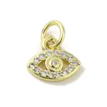 Brass Micro Pave Cubic Zirconia Charms