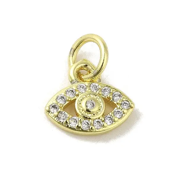 Brass Micro Pave Cubic Zirconia Charms