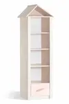 Dětská knihovna boom - bříza/růžová