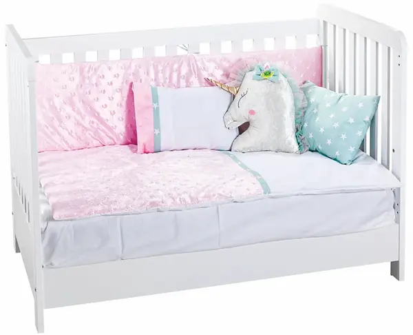 Set do postýlky sunbow - růžová/bílá/mix barev