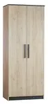Dvoudveřová šatní skříň colin - dub kestína/šedá
