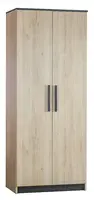 Dvoudveřová šatní skříň colin - dub kestína/šedá