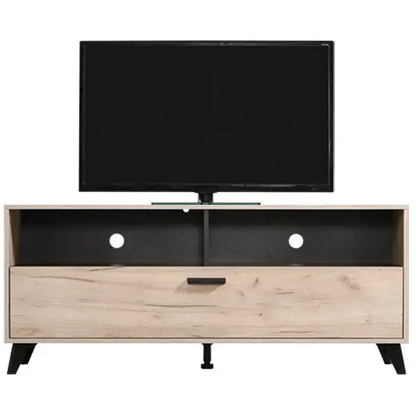 Televizní stolek taylor - dub šedý/černý