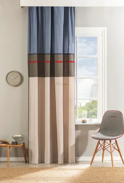 Dětský závěs lincoln - krémová/červená/modrá