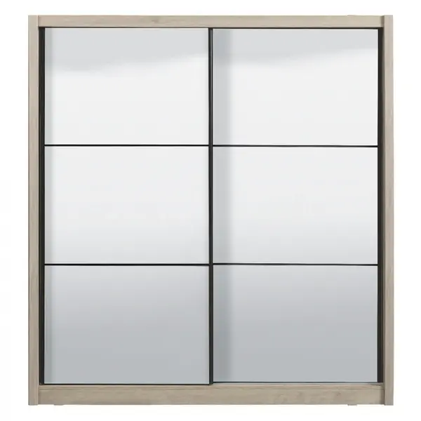 Zrcadlová skříň s posuvnými dveřmi debby 215 - dub šedý