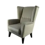 Křeslo-ušák, krémová / černá, rodeza