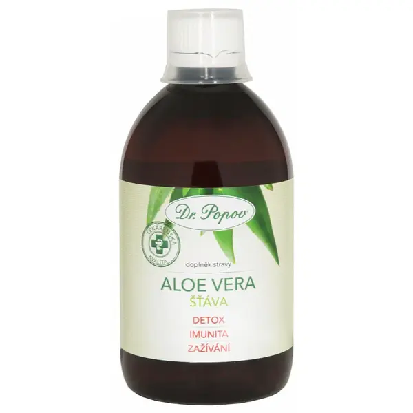 Dr. Popov Aloe Vera šťava na detoxikáciu organizmu a podporu imunity 500 ml