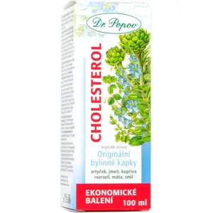Dr. Popov Originálne bylinné kvapky Cholesterol bylinné kvapky na udržanie normálnej hladiny cholesterolu 100 ml
