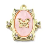 Alloy Cellulose Acetate Rhinestone Pendant