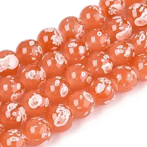 Baking Paint Glass Beads Strands