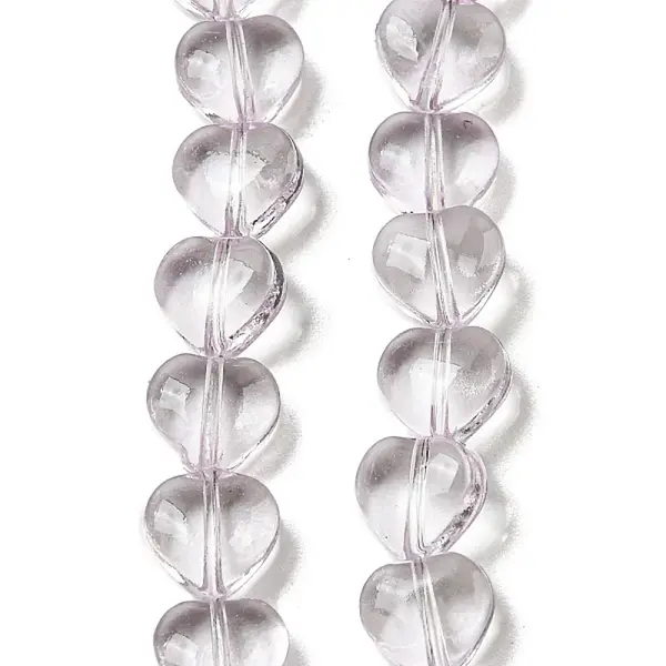 Baking Paint Transparent Glass Beads Strands