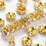 Brass Rhinestone Spacer Beads