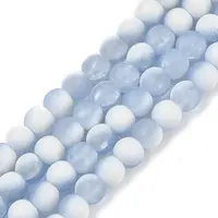 Frosted Crackle Glass Beads