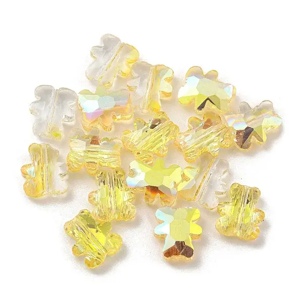 100Pcs Electroplate Glass Beads