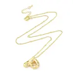 Brass Micro Pave Clear Cubic Zirconia Pendant Necklaces