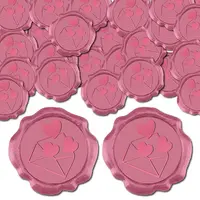 100Pcs Valentine's Day Adhesive Wax Seal Stickers