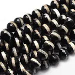 Tibetan Style Striped Pattern dZi Beads Strands